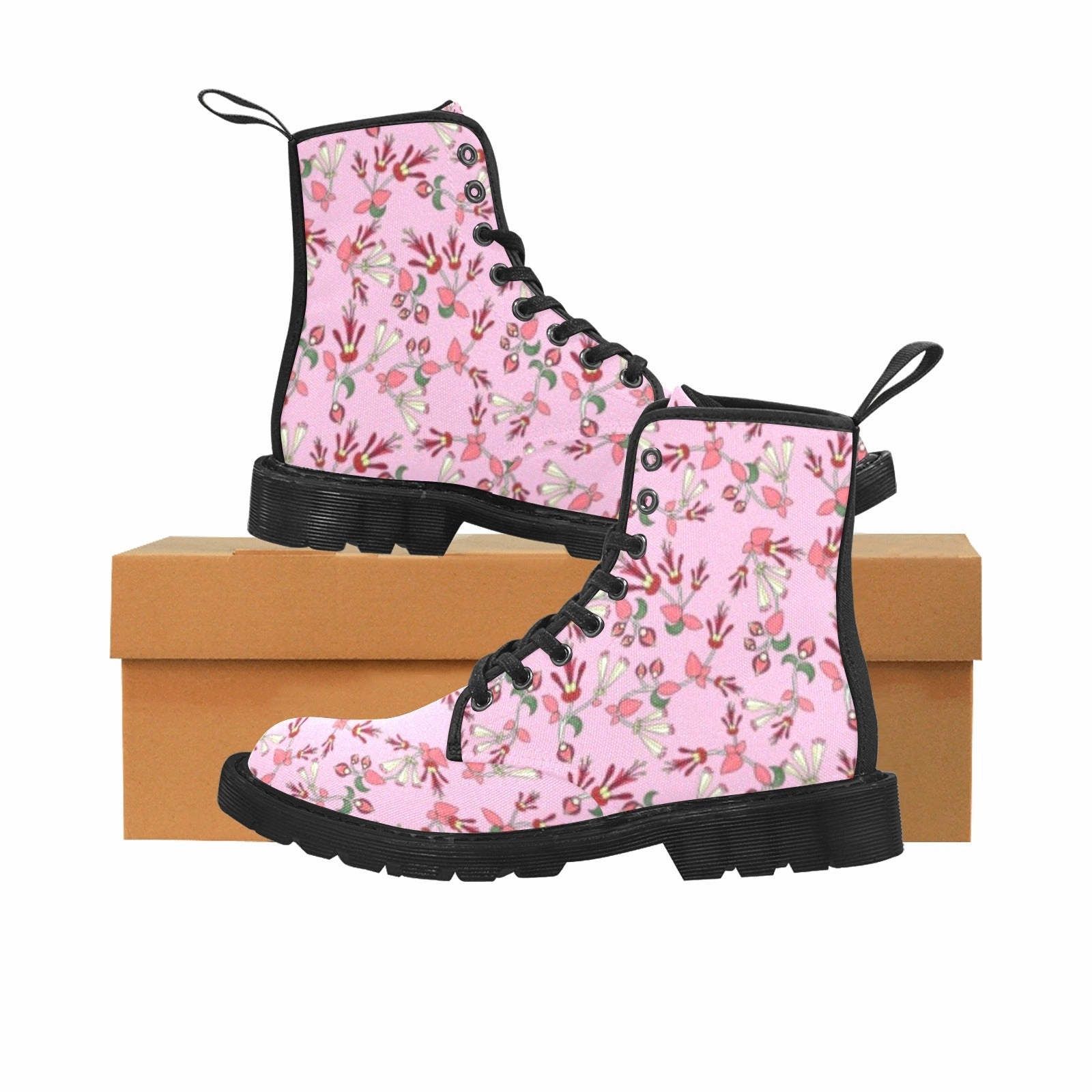 Strawberry Floral Boots for Women (Black) Cowboy Boots With Dresses