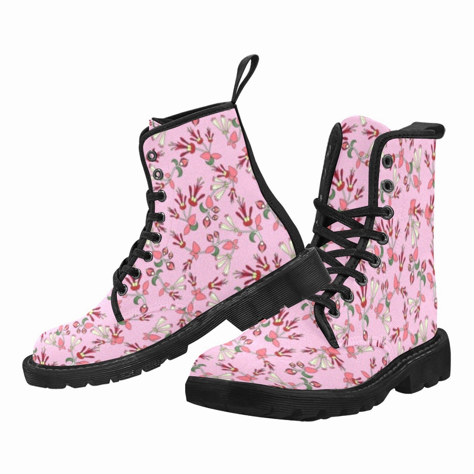 Strawberry Floral Boots for Women (Black) Cowboy Crocodile Boots