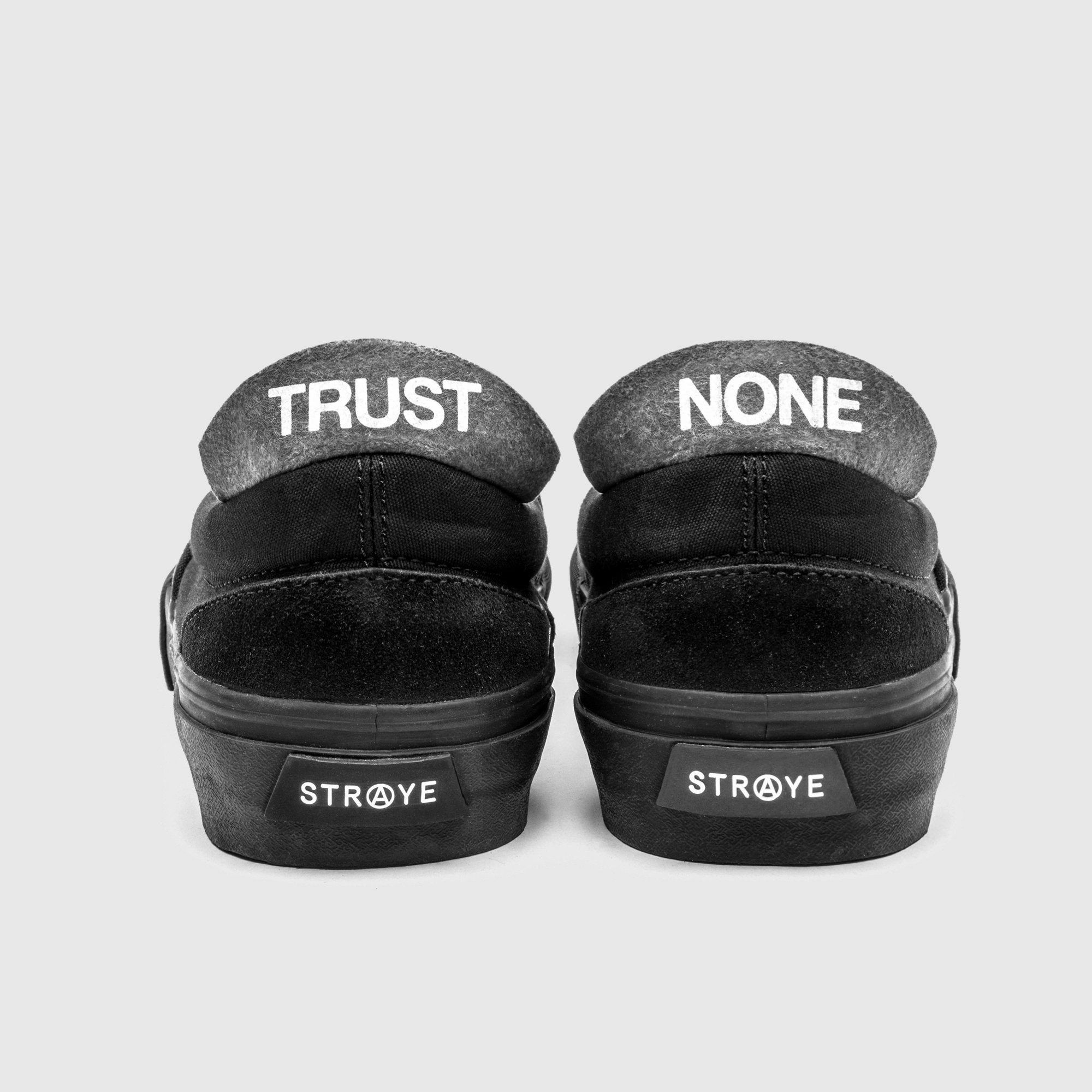 Straye Footwear Ventura Skate Shoes Slip-on Black/Black Suede Shoes That Look Like Hockey Skates