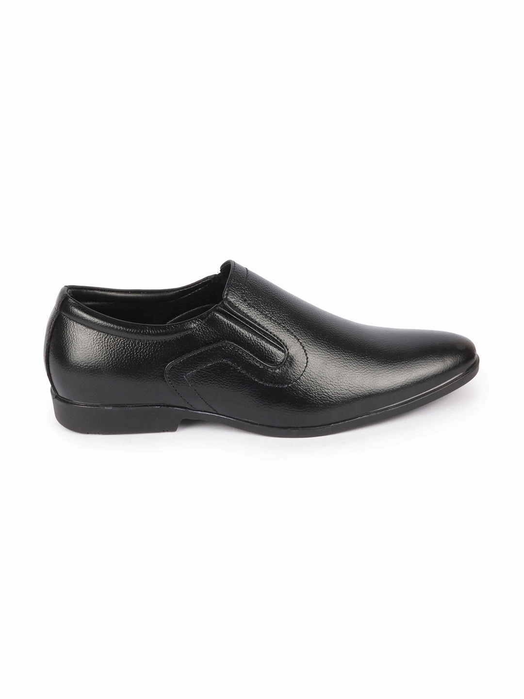 Men Black Genuine Leather Formal Office Pointed Toe Slip On Shoes with Comfort EVA Pad Insole Aldo Hiking Boots