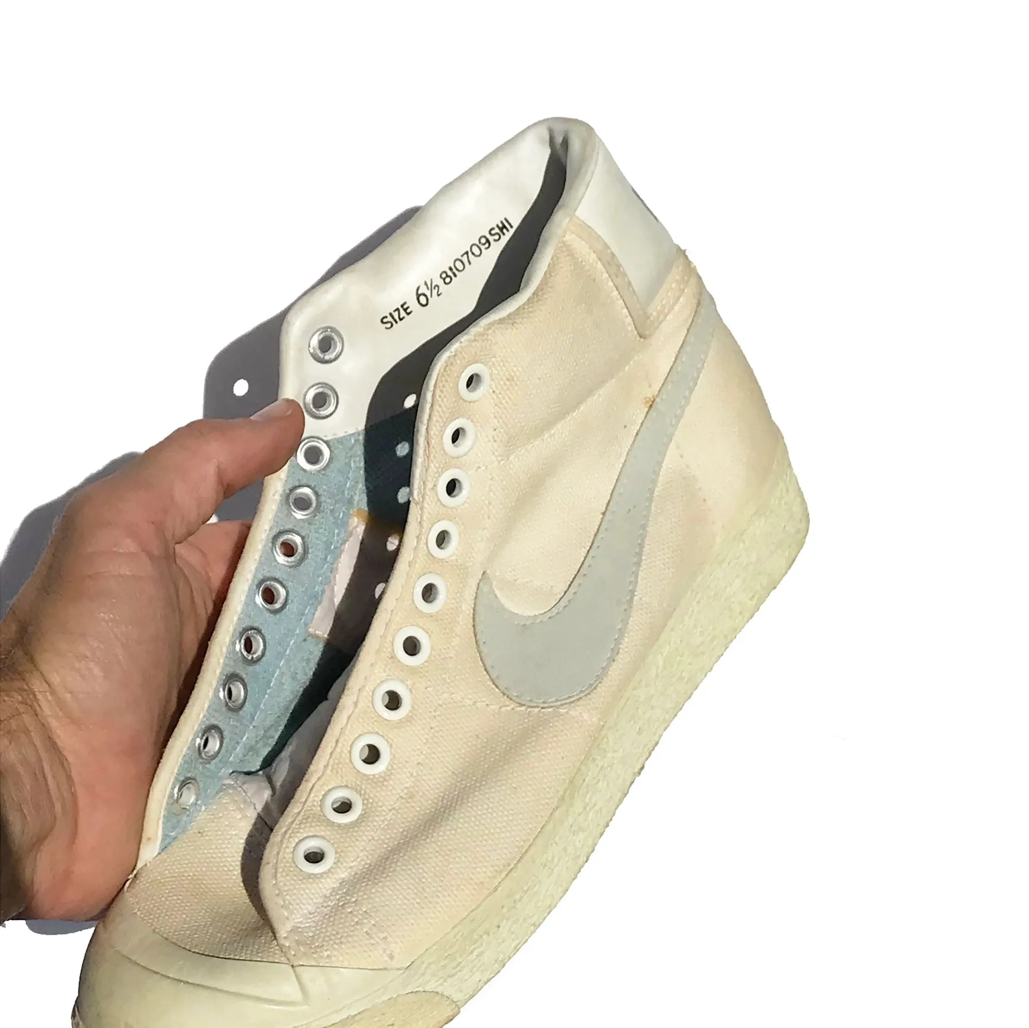 N Sneakers Nike Blazer Canvas 1981 OG Basketball Natural Gray Size 6.5