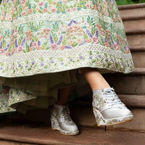 La Gear Sneakers Grey Customizable Sneaker Wedges | Tiesta