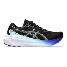 Women's Asics Gel-Kayano 30, Black/Glow Yellow, 12 B Medium Saucony Asics Running Shoes