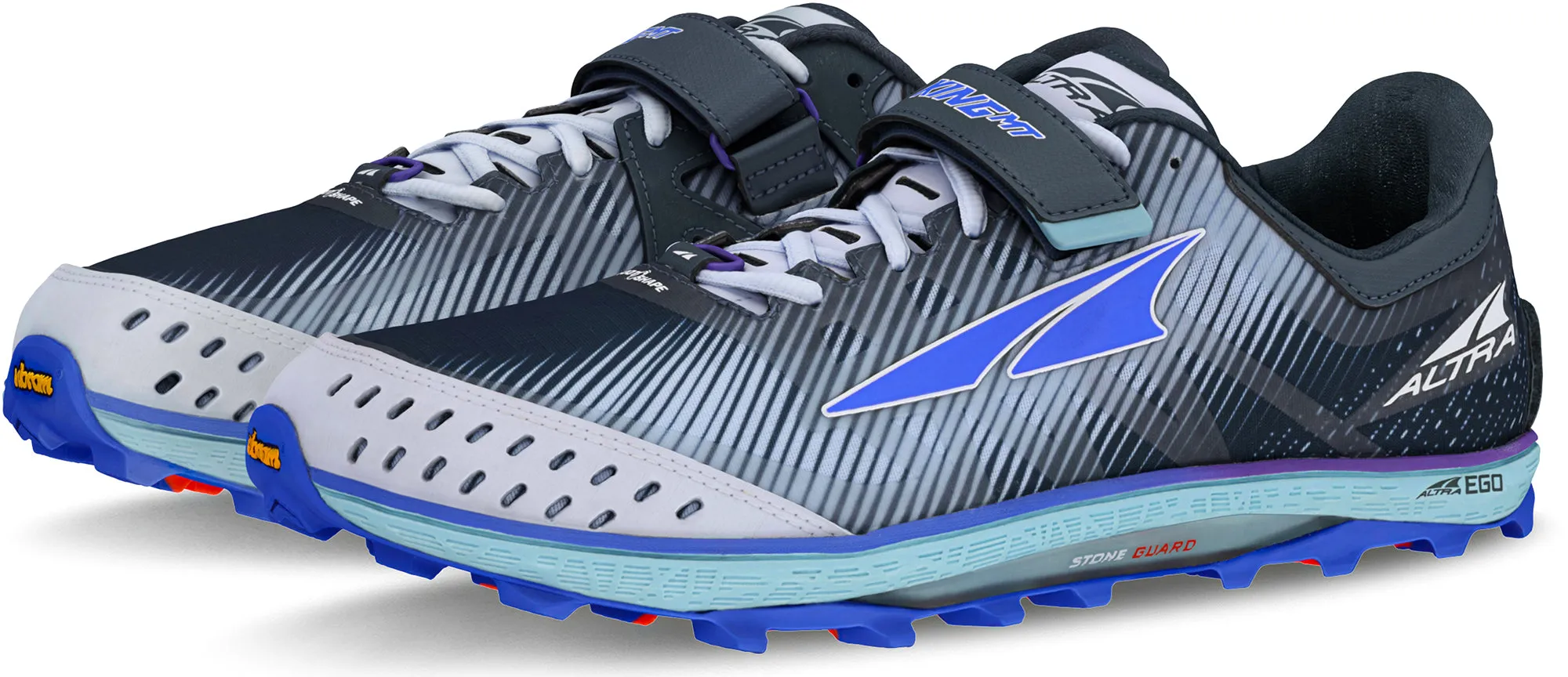 Thick Soled Trail Running Shoes Altra King MT Mens Trail Running Shoes - Blue