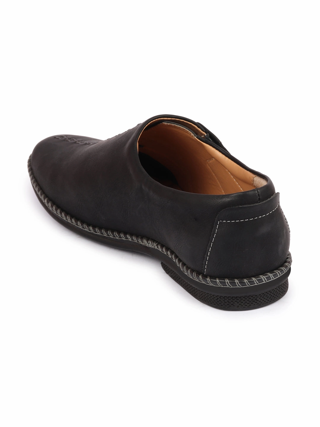 Best Casual Running Shoes Men Black Casual Cap Toe Hand Stitched Sandal Style Slip On Shoes