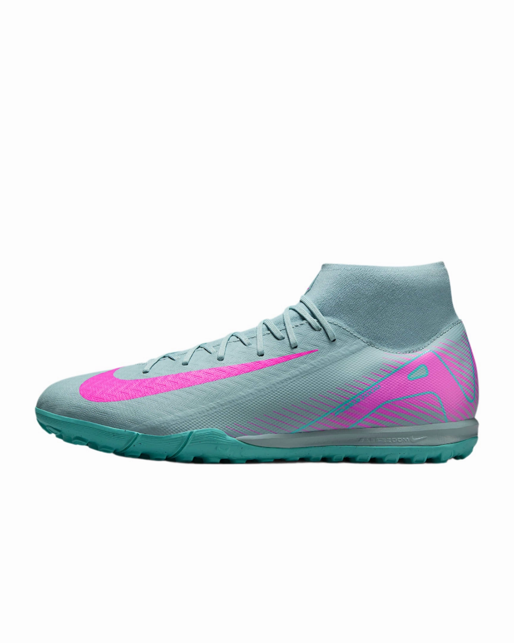 Nike Zoom Superfly 10 Academy TF Turf Soccer Shoes (Ocean Cube/Pink Blast) Nike Waffle Debut Running Shoes
