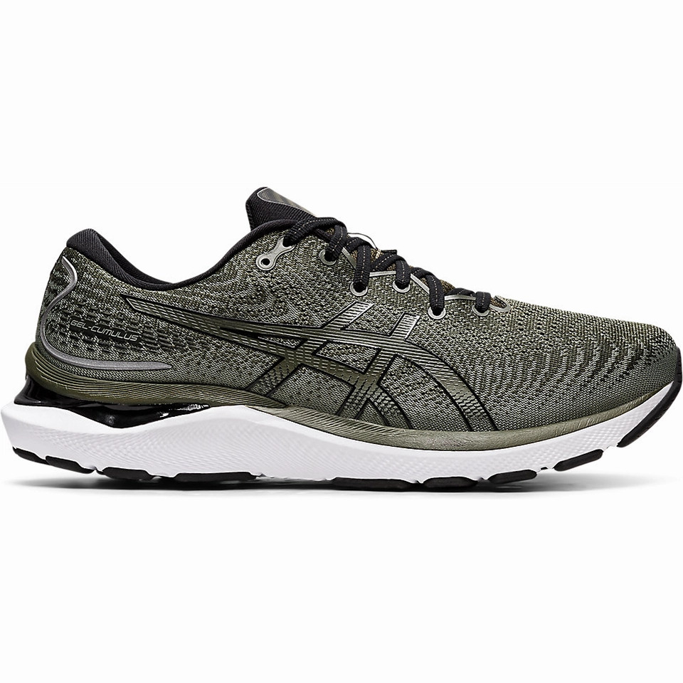 Men's Asics Gel-Cumulus 24, Olive Canvas/Black, 11 D Medium Asics Gable Wrestling Shoes
