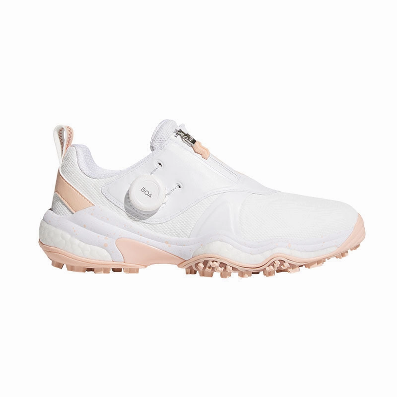 Boa Golf Shoes ADIDAS CodeChaos BOA 25 Women's Spikeless Shoes (White/Coral/Clay)