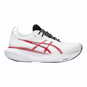 Asics Floral Shoes Men's Asics Gel-Nimbus 25 Anniversary, White/Classic Red, 11.5 D Medium