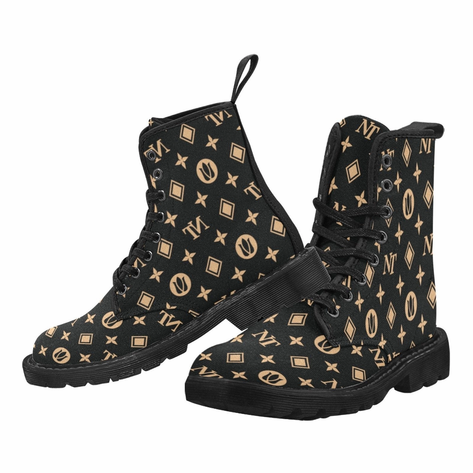 Fancy NT Black Martin Boots for Women (Black) Bling Boots