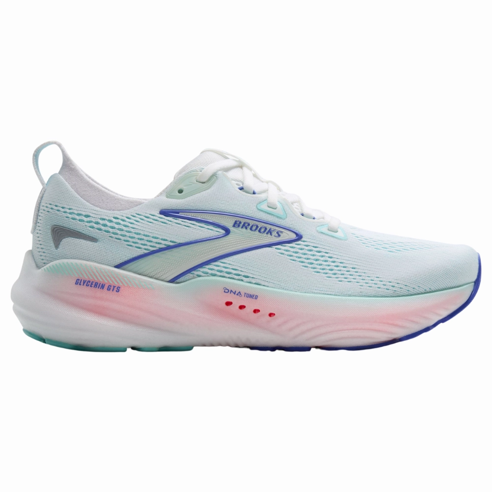Brooks Glycerin GTS 22 White/Limpet Shell/Amparo Blue Running Shoe (Women's)