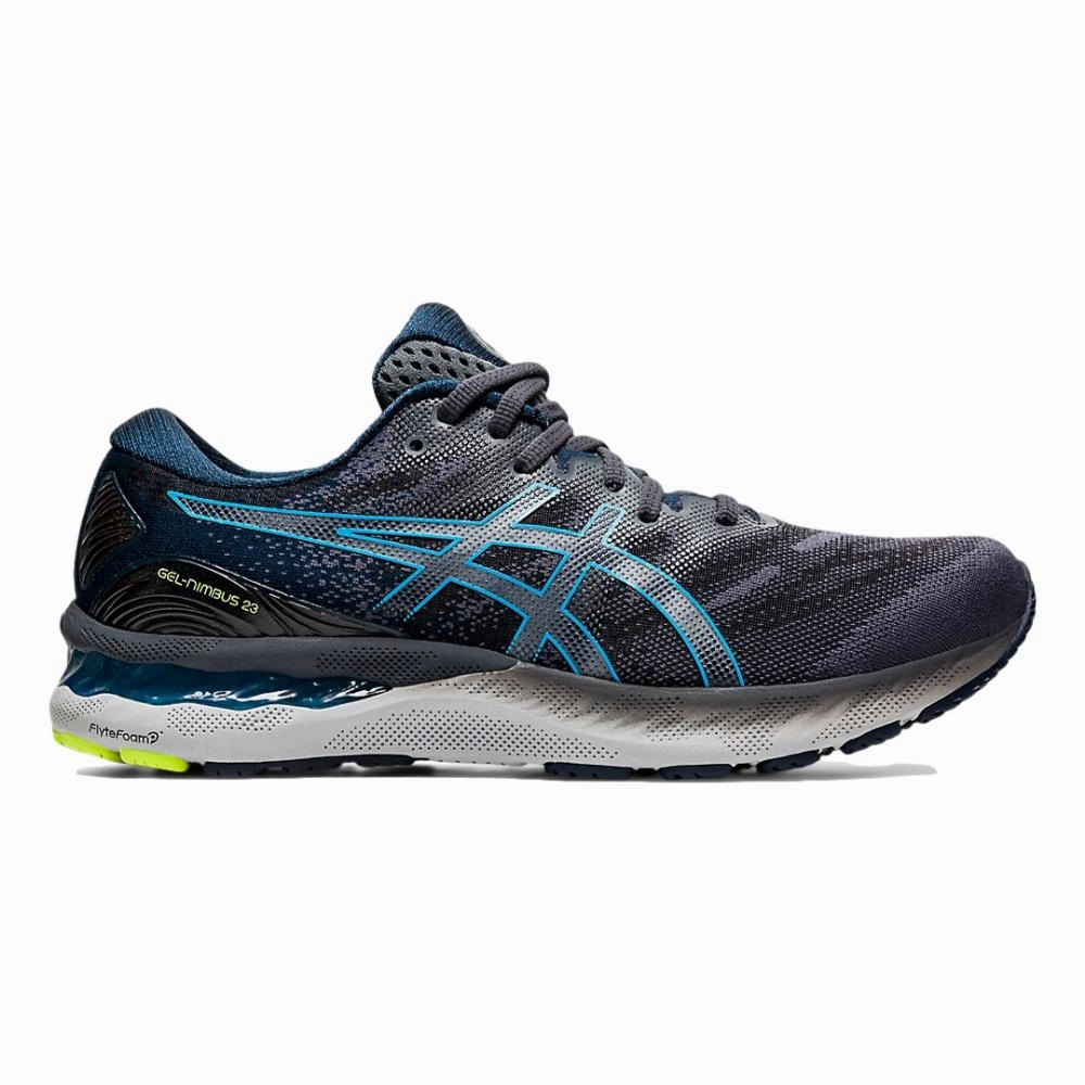Men's Asics Gel-Nimbus 23, Carrier Grey/Digital Aqua, 13 2E Wide Asics Novablast 4 Running Shoe
