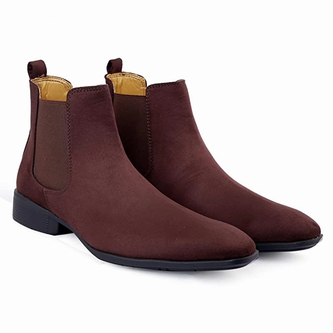 Youth Hiking Boots New Arrival Latest Suede Material Brown Casual Chelsea Boots For Men-JonasParamount
