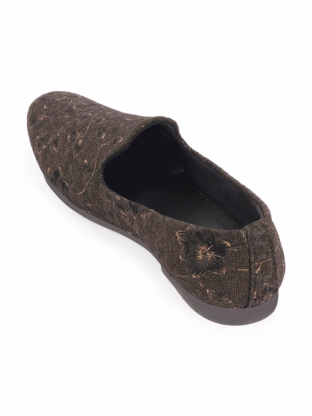 Men Black Floral Print Embellish Design Ethnic Wedding Party Pom Slip on Shoes Oboz Hiking Boots Review