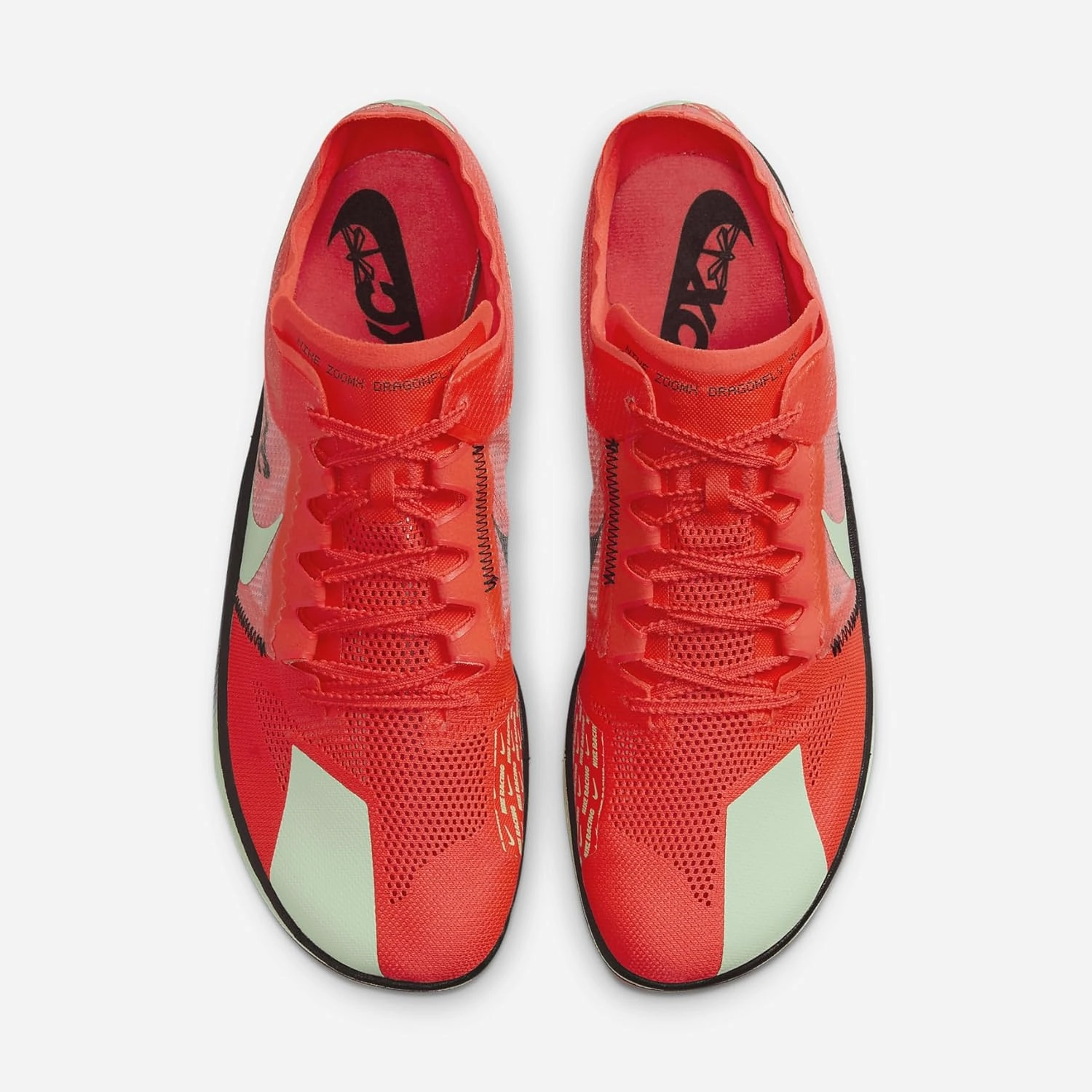 Nike Men's ZoomX Dragonfly XC Cross-Country Spikes, White/Orange/Black Nike Spinning Shoes