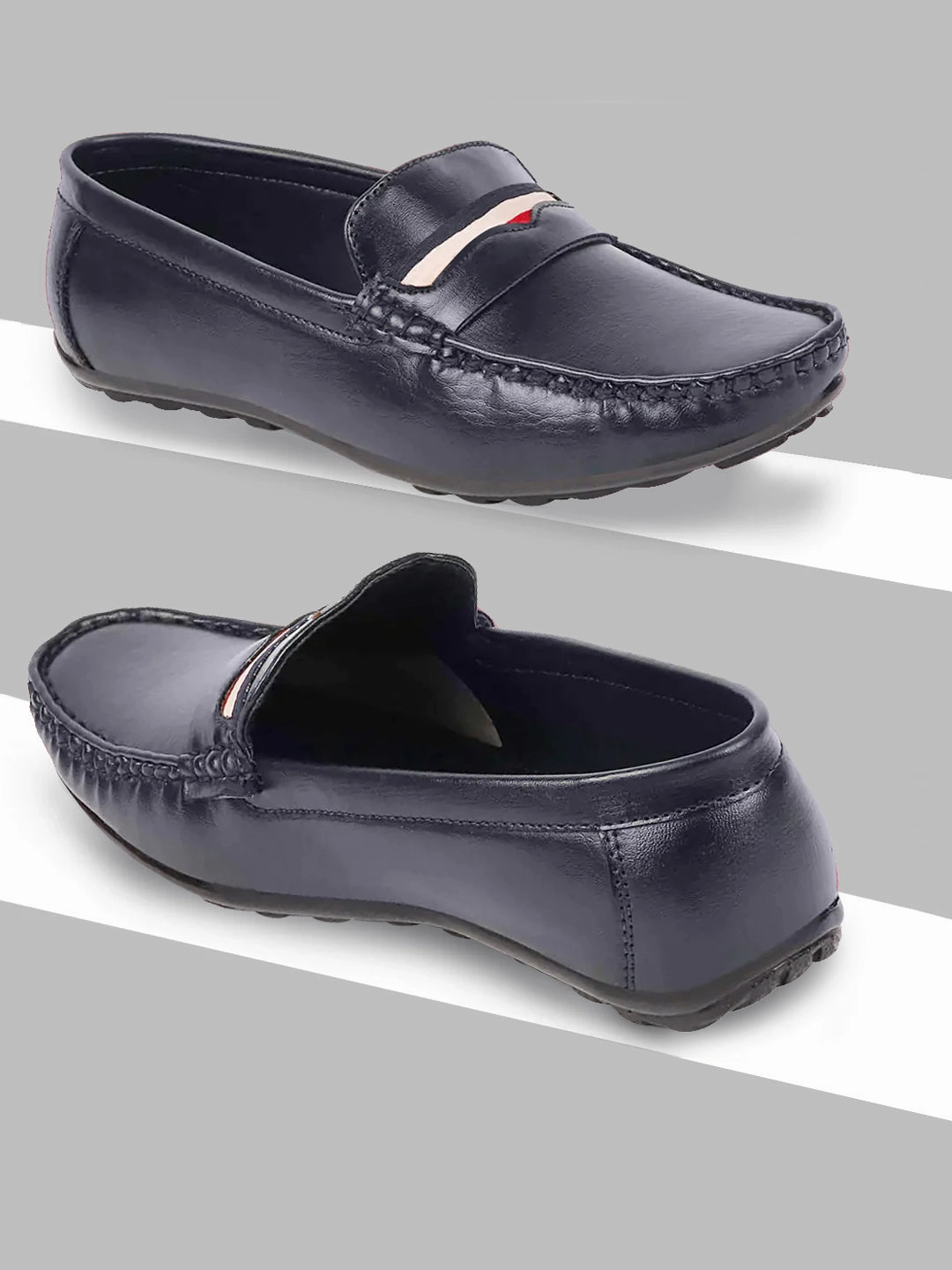 Roxy Sheilahh Platform Casual Shoe - Black Monochrome Basics Men Blue Colored Stripe Design Casual Slip On Loafers and Moccasin Shoes