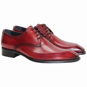 Duca Arpino Red Genuine Italian Calfskin Lace-Up Shoes Chuck Taylor Golf