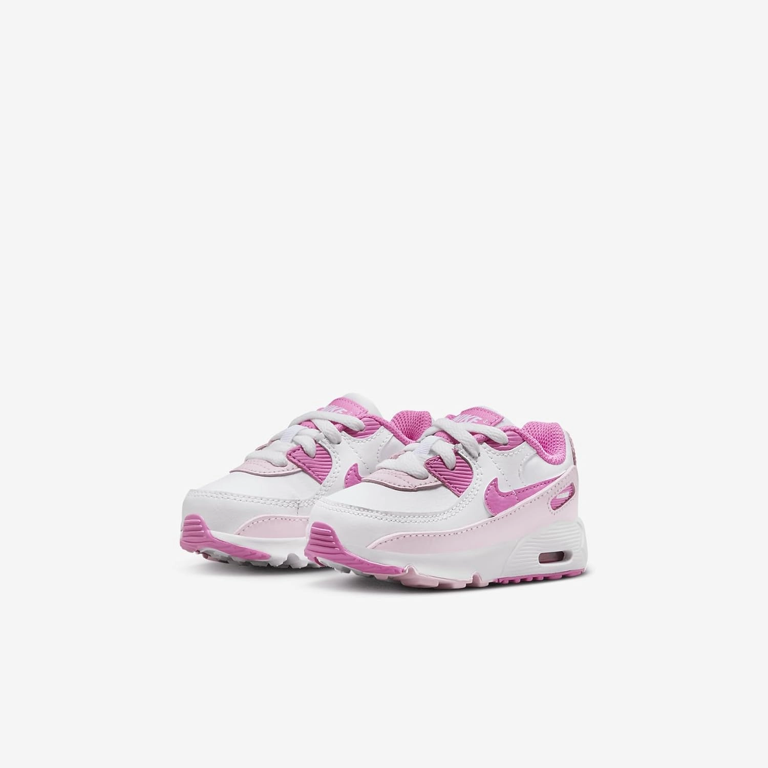 Lightweight Basketball Shoes Nike Nike Air Max 90 LTR Baby/Toddler Shoes (FZ3557-100, White/Pink Foam/Playful Pink)