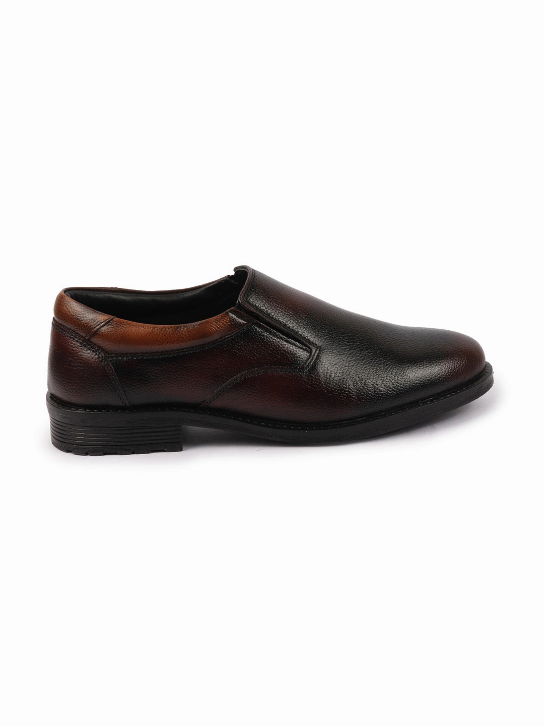 Men Brown Genuine Burnish Leather Formal Dress Slip On Shoes With Memory Cushion Footbed For Office|Work|Loafer|Half Shoes|Cut Shoe Badminton Shoes Malaysia 2014