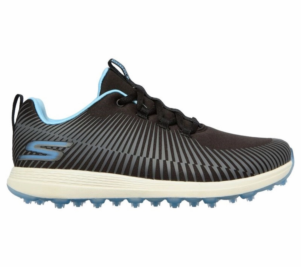 Winter Golf New Skechers Golf Ladies Go Golf Max Swing Spikeless Shoes in Black/Blue MSP$90