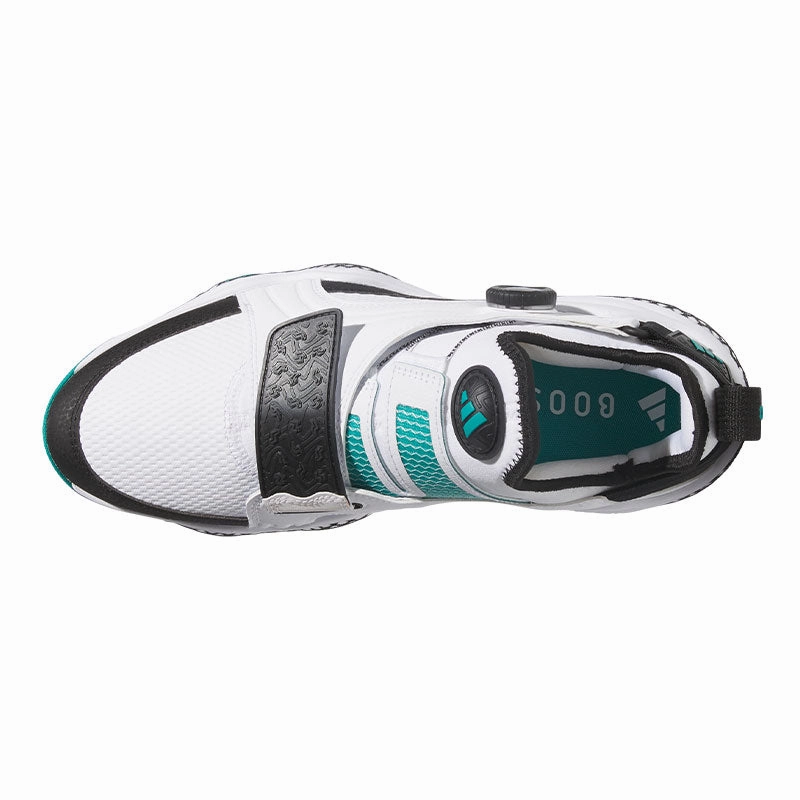 ADIDAS Codechaos 25 Midcut BOA Men's Spikeless Shoes (White/Black/Teal) Golf Shoes Near Me Now