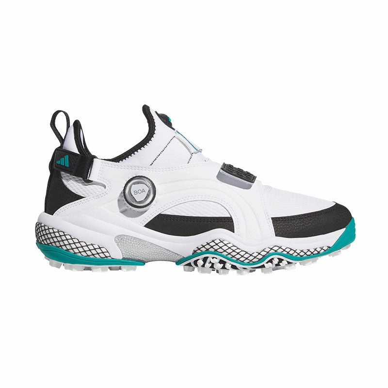 Golf Shoe Studs ADIDAS Codechaos 25 Midcut BOA Men's Spikeless Shoes (White/Black/Teal)
