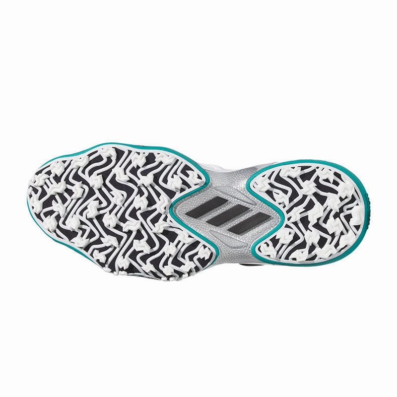 ADIDAS Codechaos 25 Midcut BOA Men's Spikeless Shoes (White/Black/Teal) Golf Shoes Discount