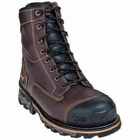 Best Barefoot Waterproof Shoes TIMBERLAND PRO - Men`s Boondock 8" Soft Toe Work Boots - 89635
