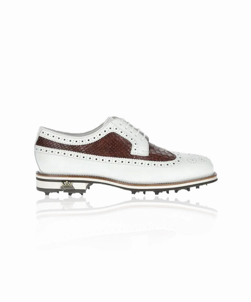 Toe Box Shoes Waterproof [FINAL DEAL] Livorno White & Brown - Men