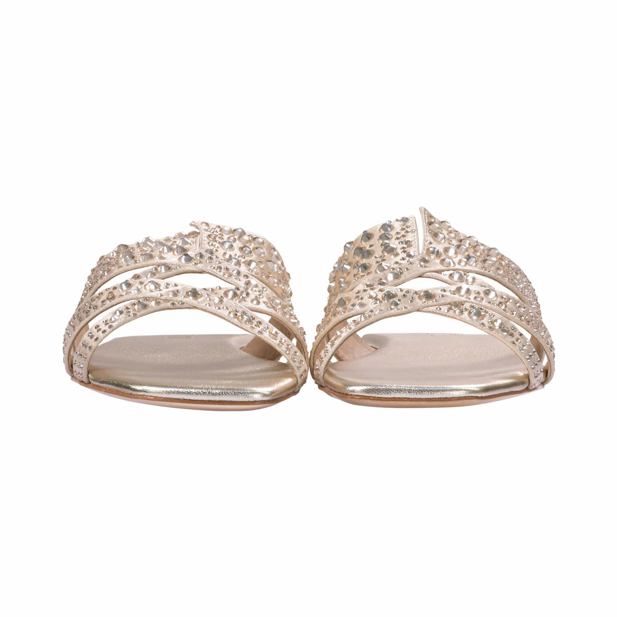 Pasquini Women's Flat Leather Flat Sandal Sandals With A Low Heel