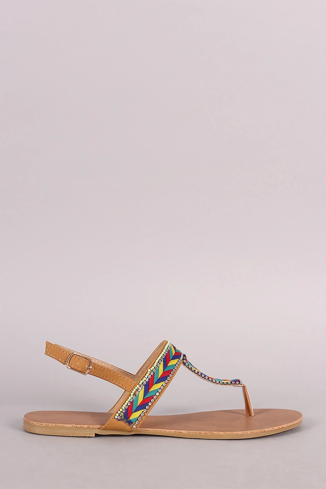 Tribal Braided Slingback Thong Flat Sandal Special Shoes For Flat Feet