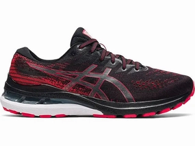 Asic Shoes Men's Asics Gel-Kayano 28, Black/Electric RED, 9.5 D Medium