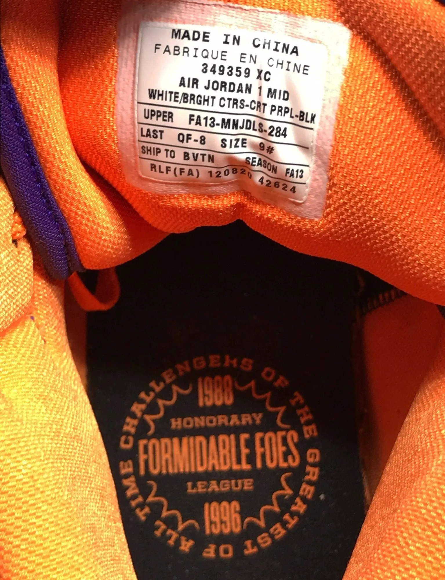 Alohas Tb 490 Crochet Sneakers Nike Air Jordan 1 Retro Phoenix Suns Rare SAMPLE New Size 9