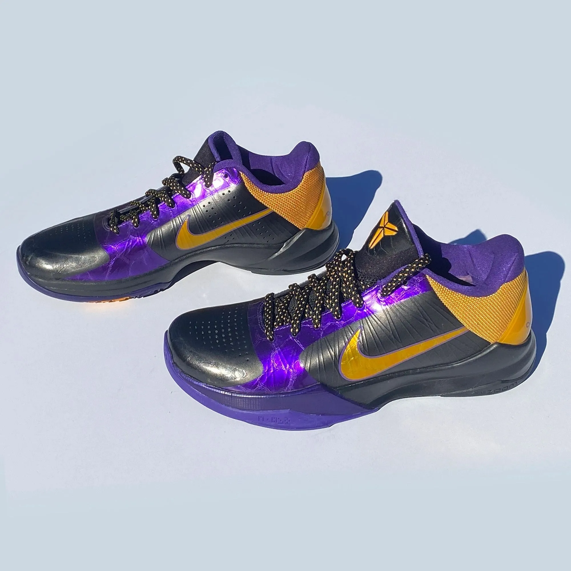 Dr Scholl's Time Off Sneakers Nike Kobe V 5 Lakers 2010 Sample Size 9 New