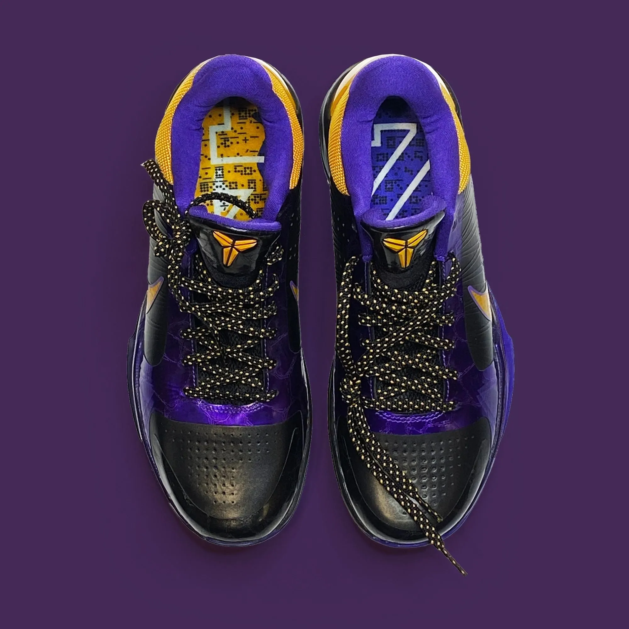 Nike Kobe V 5 Lakers 2010 Sample Size 9 New Tennis Court Sneakers
