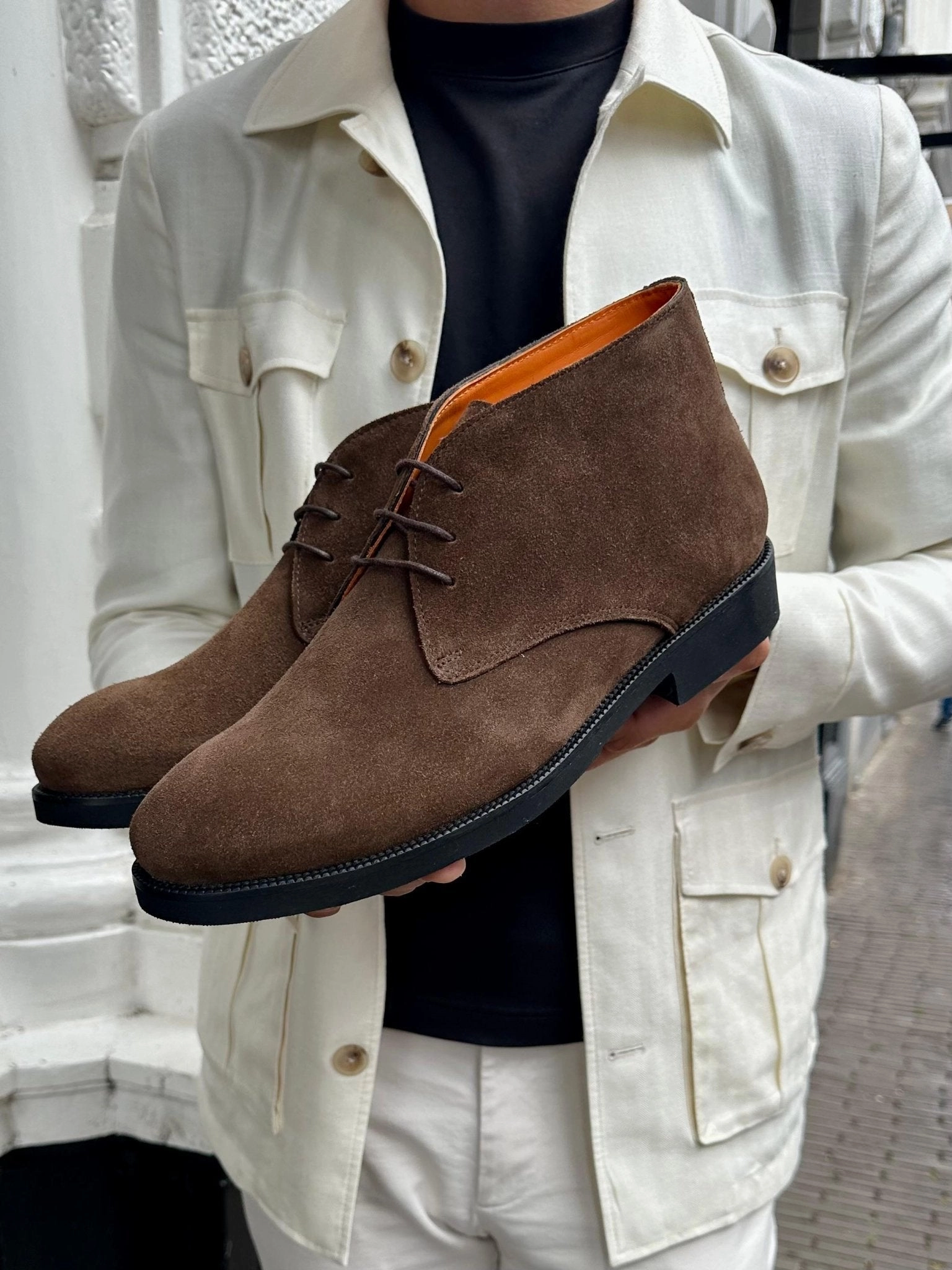 Traditions Golf Shoes Prague '25 - Chocolate Brown Suede - Dessert Boots