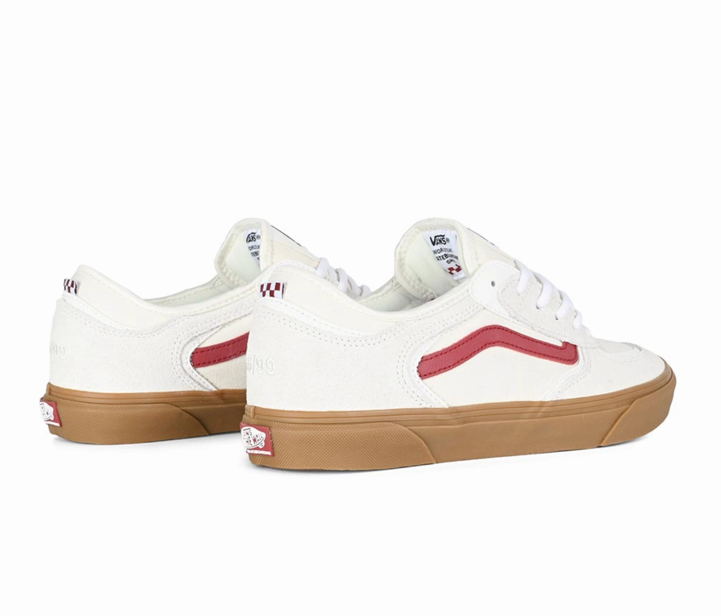 Slip On Skate Shoes Vans Skate Rowley (Red/White/Gum)