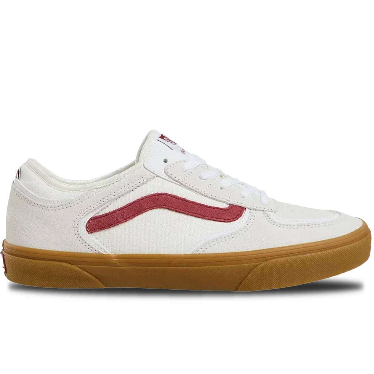 Vans Skate Rowley (Red/White/Gum) 25 Dollar Skate Shoes