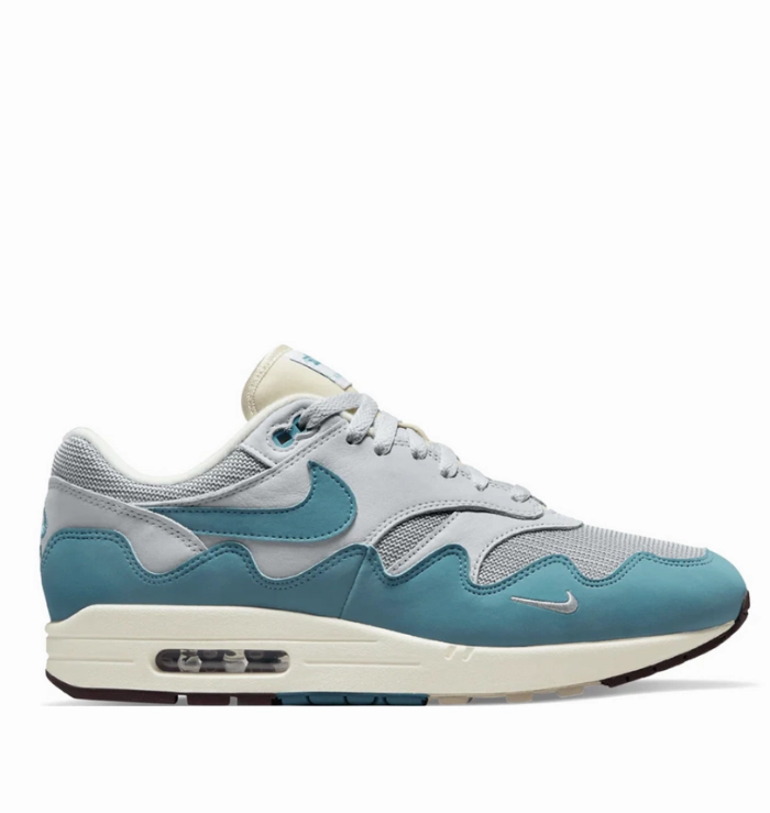 Nike x Patta Air Max 1 Waves Noise Aqua Blue Nike Low Cut Basketball Shoes