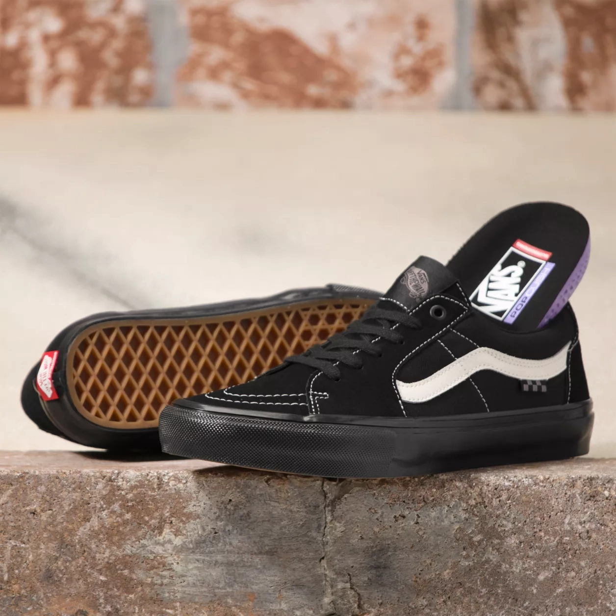 Vans Skate Sk8-Low Black/Marshmallow Best Low Top Skate Shoes