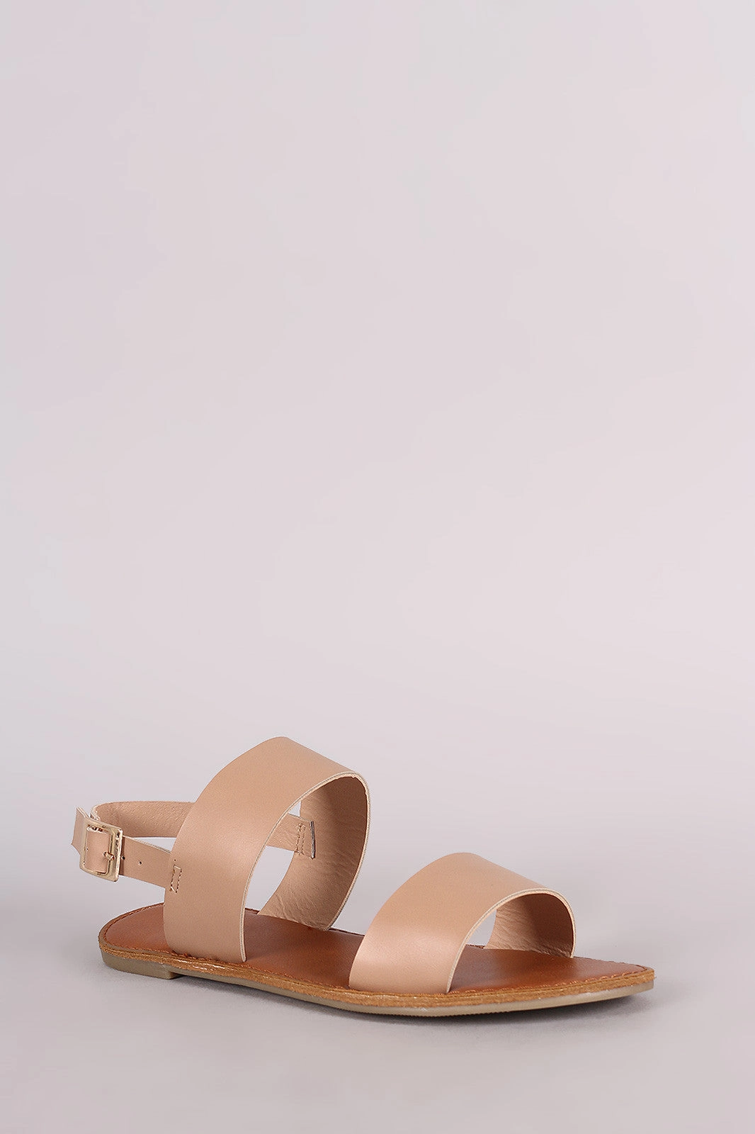 Jellypop Flat Shoes Double Band Open Toe Slingback Flat Sandal