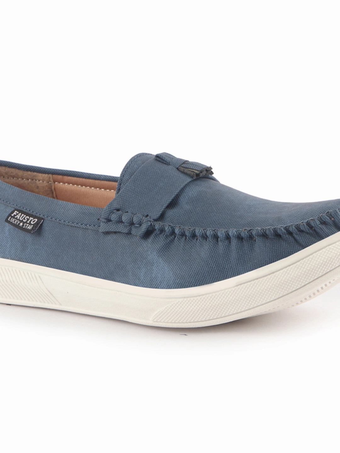 Men Blue Denim Stitched Casual Tassel Loafers|Mocassin Slip On Casual Shoes with TPR Sole|All Day Long Comfort Casual Shoes With Thick Soles