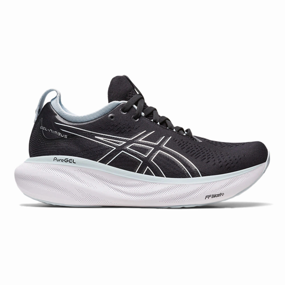 Asics New Shoe Release Women's Asics Gel-Nimbus 25, BLACK/REBORN BLUE, 13 B Medium