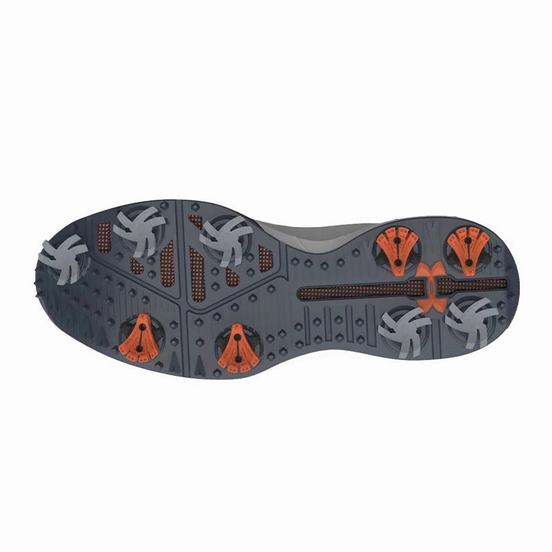 On Waterproof Running Shoes UNDER ARMOUR HOVR Drive 2 Men's Spiked Shoes (White/Grey/Blue)