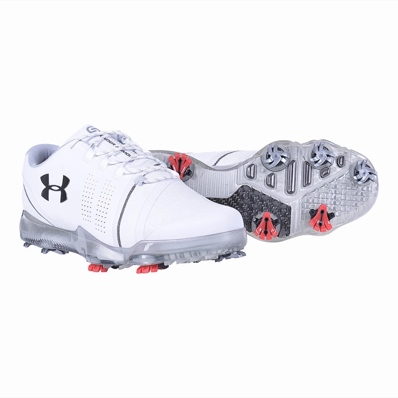 Goretex Shoes Waterproof UNDER ARMOUR Spieth 3 Ee Men's Spiked Shoes (White/Grey)