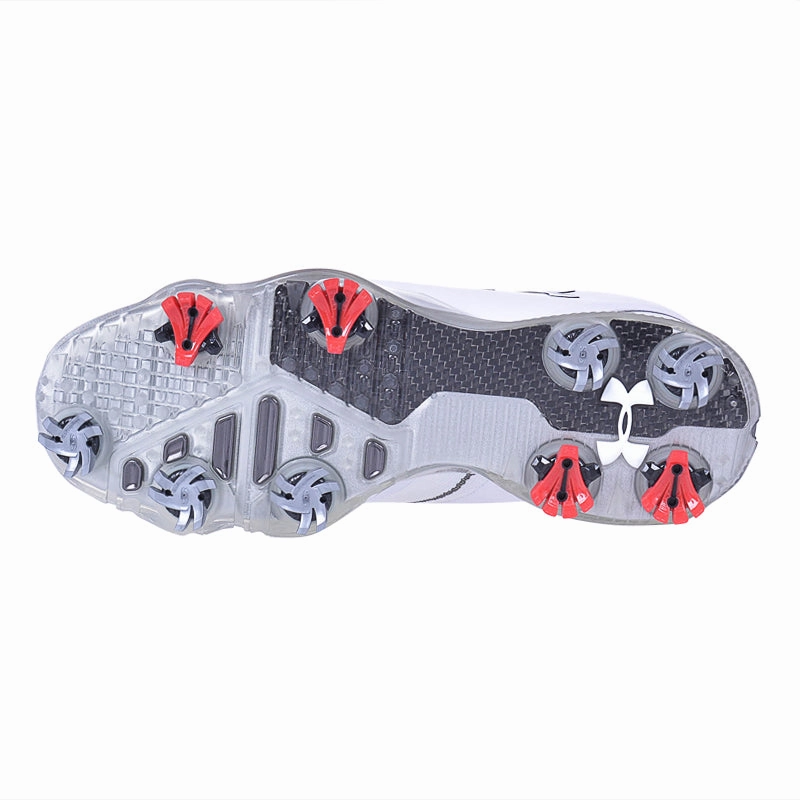 Spray That Makes Your Shoes Waterproof UNDER ARMOUR Spieth 3 Ee Men's Spiked Shoes (White/Grey)