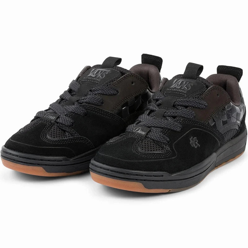 Vans X Dime Una Skate Mixxa Shoes - (Black/Grey) Vulc Hi Skate Shoes