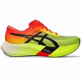 Asics Laceless Shoes Men's Asics Metaspeed Edge Paris, Safety Yellow/Black, 9.5 D Medium