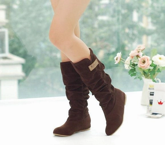 Boots For Hunting European Style Mid Calf Shoes