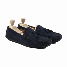 Tex Hiking Shoes VINTAGE NAVY BLUE SUEDE LOAFERS
